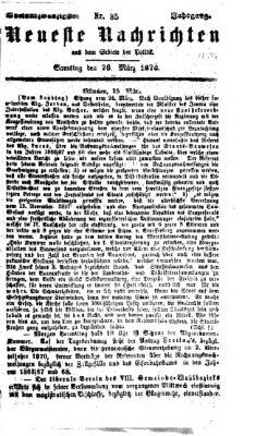 Neueste Nachrichten aus dem Gebiete der Politik (Münchner neueste Nachrichten) Samstag 26. März 1870