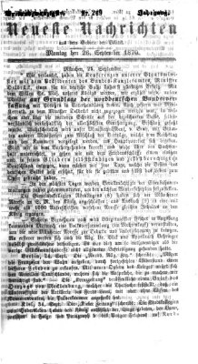 Neueste Nachrichten aus dem Gebiete der Politik (Münchner neueste Nachrichten) Montag 26. September 1870