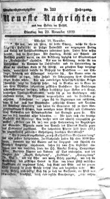 Neueste Nachrichten aus dem Gebiete der Politik (Münchner neueste Nachrichten) Dienstag 29. November 1870