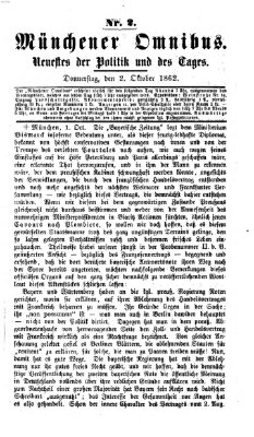 Münchener Omnibus Donnerstag 2. Oktober 1862