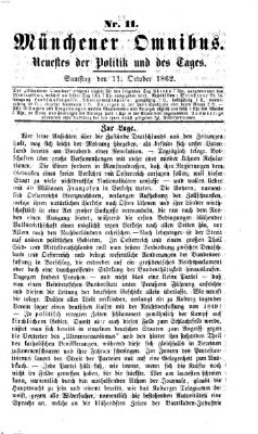 Münchener Omnibus Samstag 11. Oktober 1862