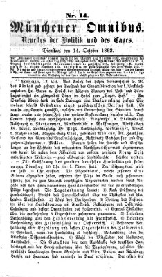 Münchener Omnibus Dienstag 14. Oktober 1862