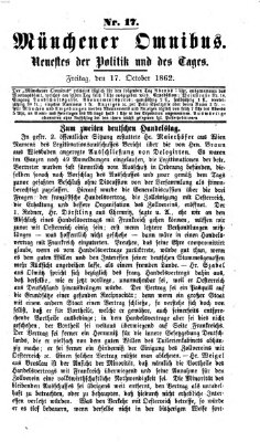 Münchener Omnibus Freitag 17. Oktober 1862