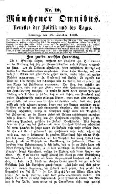 Münchener Omnibus Sonntag 19. Oktober 1862