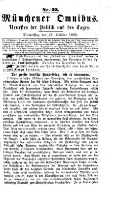 Münchener Omnibus Donnerstag 23. Oktober 1862