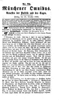 Münchener Omnibus Freitag 24. Oktober 1862