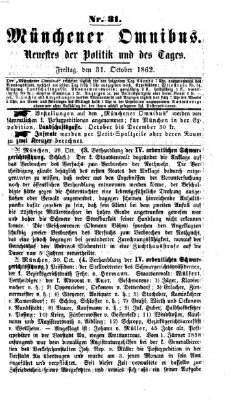 Münchener Omnibus Freitag 31. Oktober 1862