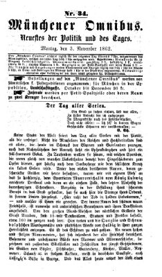 Münchener Omnibus Montag 3. November 1862