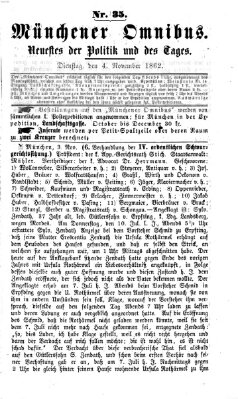 Münchener Omnibus Dienstag 4. November 1862