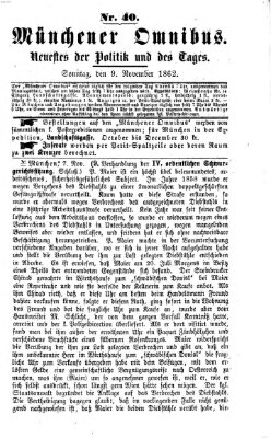 Münchener Omnibus Sonntag 9. November 1862