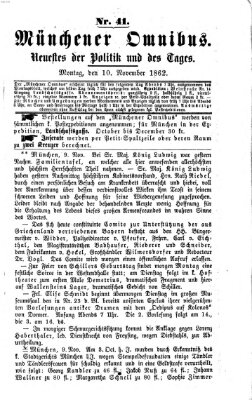 Münchener Omnibus Montag 10. November 1862