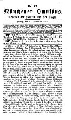 Münchener Omnibus Freitag 21. November 1862