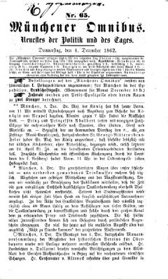 Münchener Omnibus Donnerstag 4. Dezember 1862