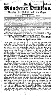 Münchener Omnibus Donnerstag 1. Januar 1863