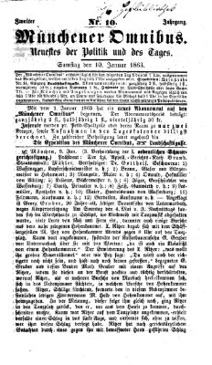 Münchener Omnibus Samstag 10. Januar 1863