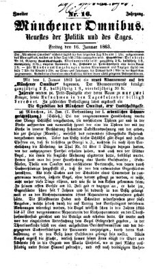 Münchener Omnibus Freitag 16. Januar 1863