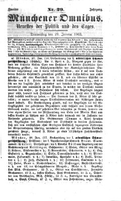 Münchener Omnibus Donnerstag 29. Januar 1863