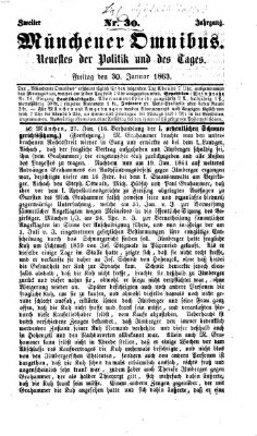 Münchener Omnibus Freitag 30. Januar 1863