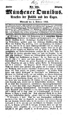 Münchener Omnibus Mittwoch 4. Februar 1863