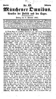 Münchener Omnibus Freitag 6. Februar 1863