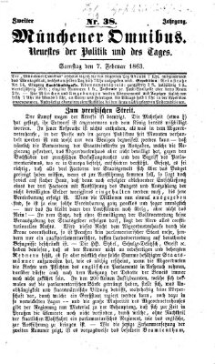 Münchener Omnibus Samstag 7. Februar 1863