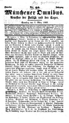 Münchener Omnibus Samstag 7. März 1863