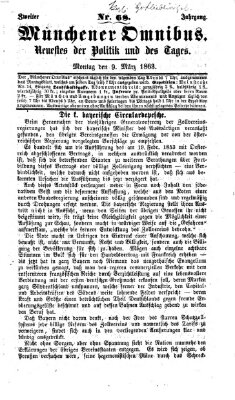 Münchener Omnibus Montag 9. März 1863