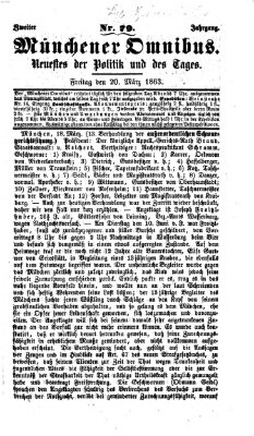 Münchener Omnibus Freitag 20. März 1863