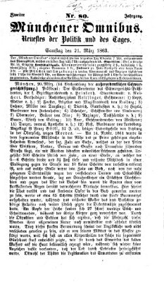 Münchener Omnibus Samstag 21. März 1863