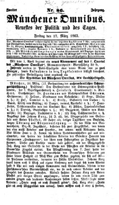 Münchener Omnibus Freitag 27. März 1863