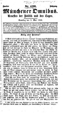 Münchener Omnibus Samstag 2. Mai 1863