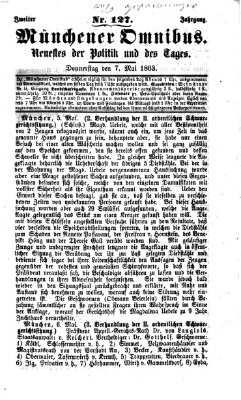 Münchener Omnibus Donnerstag 7. Mai 1863