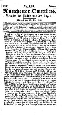 Münchener Omnibus Mittwoch 13. Mai 1863