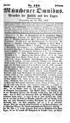 Münchener Omnibus Donnerstag 14. Mai 1863