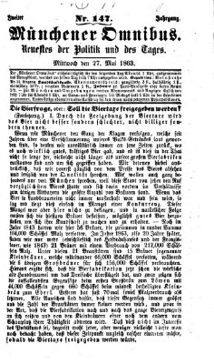 Münchener Omnibus Mittwoch 27. Mai 1863