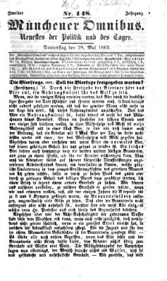 Münchener Omnibus Donnerstag 28. Mai 1863