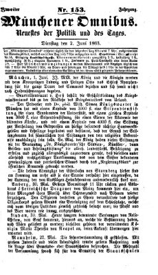 Münchener Omnibus Dienstag 2. Juni 1863