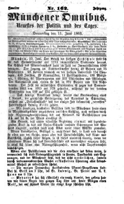 Münchener Omnibus Donnerstag 11. Juni 1863