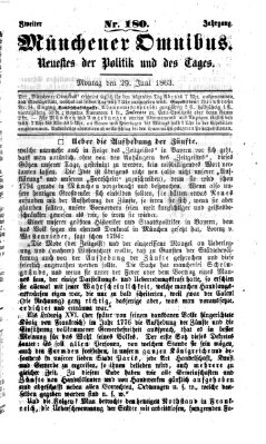 Münchener Omnibus Montag 29. Juni 1863