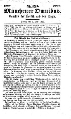 Münchener Omnibus Freitag 3. Juli 1863