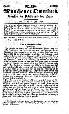 Münchener Omnibus Dienstag 14. Juli 1863