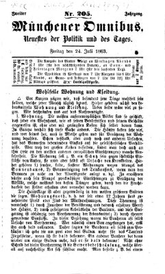 Münchener Omnibus Freitag 24. Juli 1863