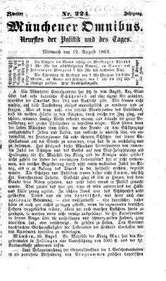 Münchener Omnibus Mittwoch 12. August 1863