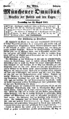 Münchener Omnibus Donnerstag 13. August 1863