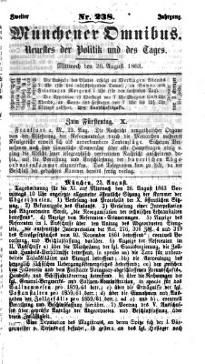 Münchener Omnibus Mittwoch 26. August 1863