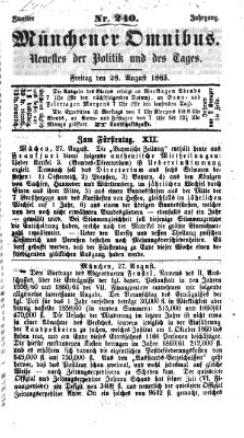 Münchener Omnibus Freitag 28. August 1863