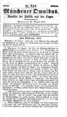 Münchener Omnibus Sonntag 30. August 1863