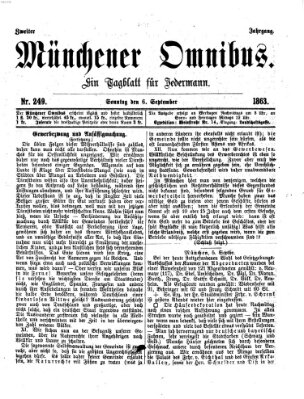 Münchener Omnibus Sonntag 6. September 1863