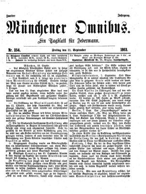 Münchener Omnibus Freitag 11. September 1863