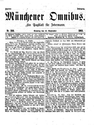 Münchener Omnibus Sonntag 13. September 1863